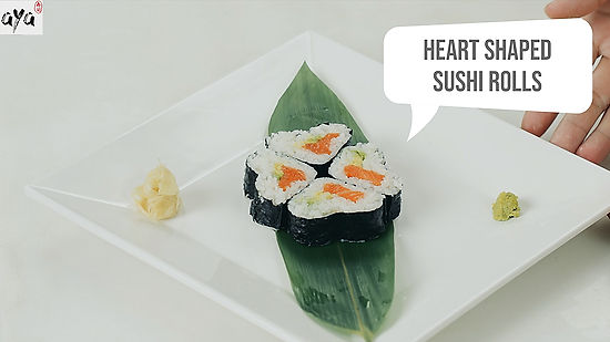 Heart Shaped Sushi Rolls